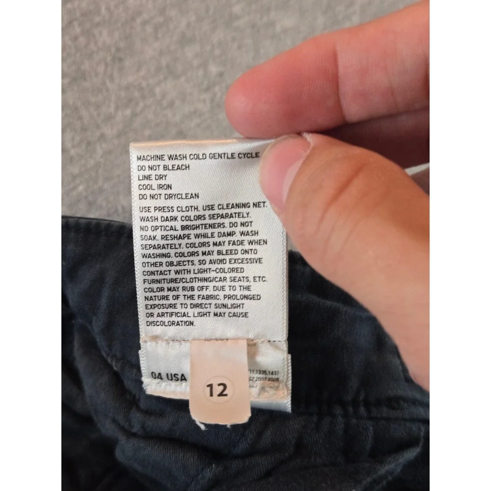 Uniqlo Cargo Pants Mens Small Black Regular Fit Stretch Utility Drawstring